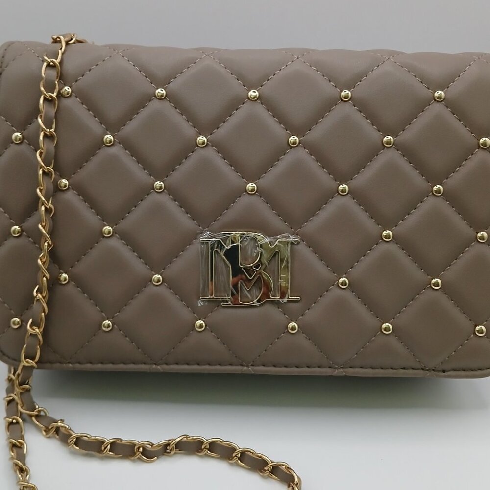Badgley Mischka Studded Diamond Quilt Crossbody Bag - Picture 2 of 5